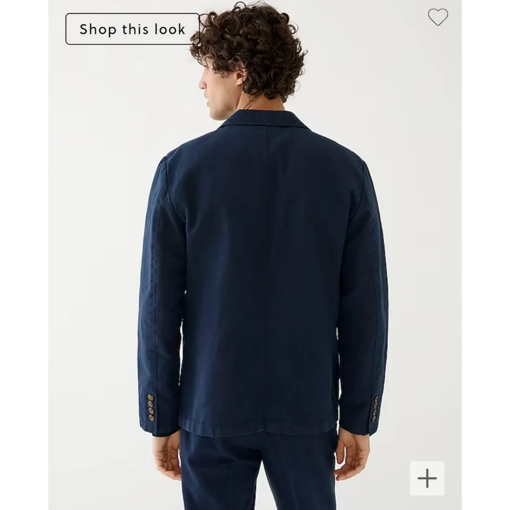 NWT J. Crew Garment-Dyed Cotton-Linen Blend Chino Suit Jacket - Picture 7 of 14